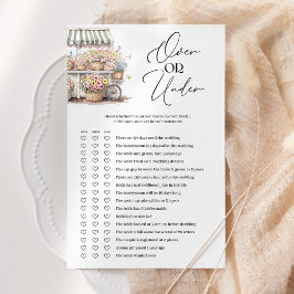 Sobre ou abaixo do jogo de Chá de panela do mercad