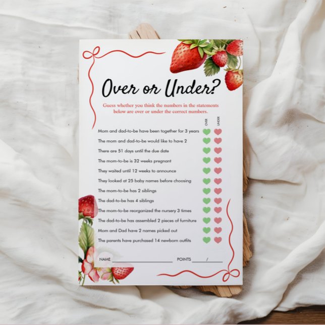 Sobre ou Sob Jogo | Jogo do chá de fraldas (Criador carregado)