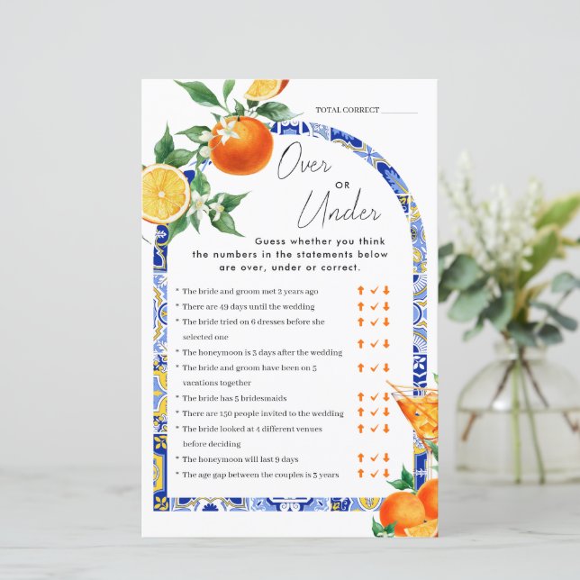 Sobre ou Sob o Jogo Bridal do Spritz Mediterrâneo (Em pé/Frente)