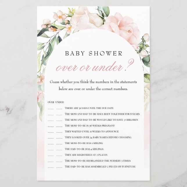 Sobre Ou Sob O Jogo De Chá de fraldas Do Elefante  (Frente)