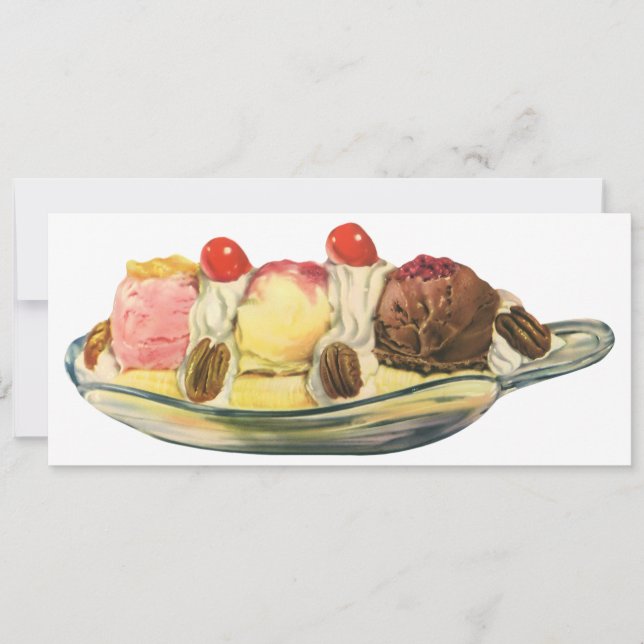 Sobremesas Comida Antiga, Cerejas de Banana Split (Frente)