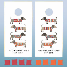 Sobrenome da Família Dachshund Wiener Dog Est
