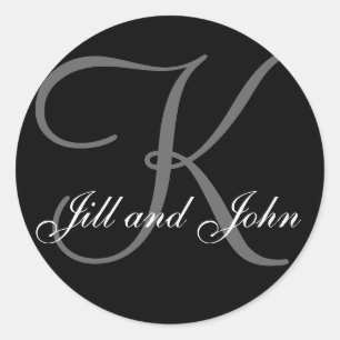 Sobrenome K inicial mais a etiqueta preta dos