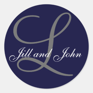 Sobrenome L inicial mais a etiqueta do marinho dos