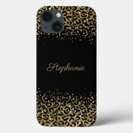 Sobreposição de brilho com estampa de leopardo pre