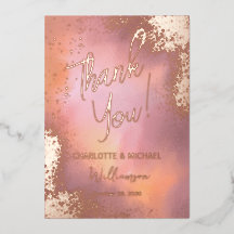 Sobreposição de Foto Brilho Rosa Obrigado Casament