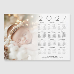 Sobreposição de Foto de Calendário de 2027 Bebê Fe