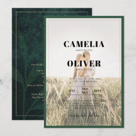 Sobreposição de Foto Verde Esmeralda LeahG Convite