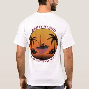 Sobrevivente da ILHA AMITY desde a camiseta de 197