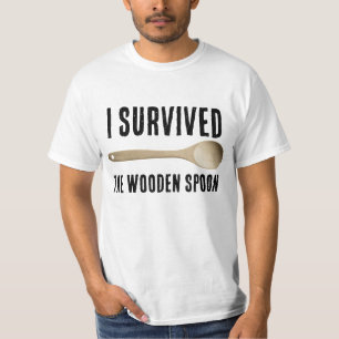 SOBREVIVI DA COLHER DE MADEIRA, T-shirts Engraçada