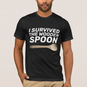 SOBREVIVI DA COLHER DE MADEIRA, T-shirts Negras