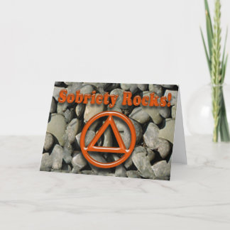 SOBRIETY ROCKS Cartão de saudação de recuperação S