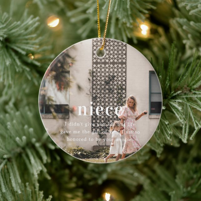 Sobrinha | Enfeite de Natal Sentimental com Foto (Árvore)