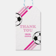 Soccer Pink Birthday - etiquetas de favoritos