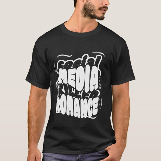 Social Media Romance Reel T-Shirt – Cute Graphic  (Frente)