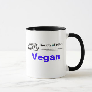 Sociedade do Vegan da caneca do logotipo da PAZ