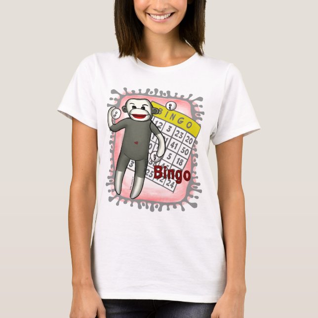 Sock Monkey Bingo T-Shirt (Frente)