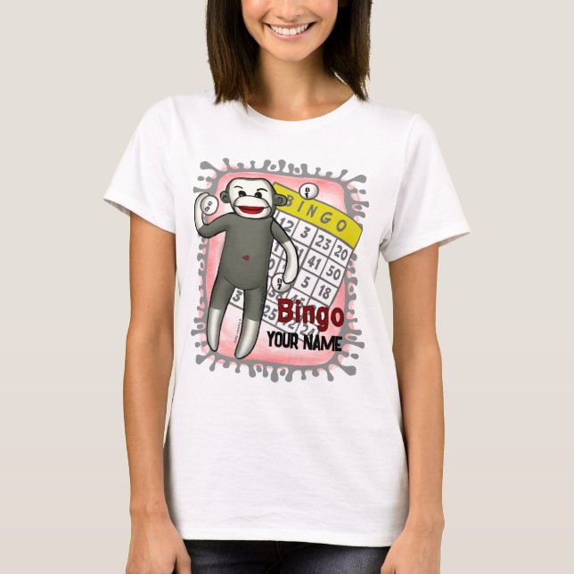Sock Monkey Bingo T-Shirt (Frente)