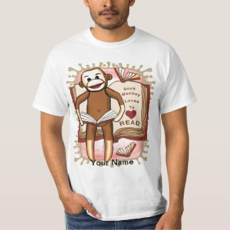 Sock Monkey Lendo T-Shirt