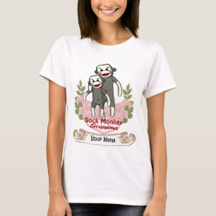 Sock Monkey Vovó personalizada T-Shirt