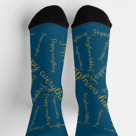 Socken mit goldener Schrift Happy Everything