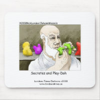 Sócrates e Play-Doh Engraçado Mouse Pad