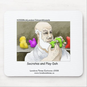 Sócrates e Play-Doh Engraçado Mouse Pad