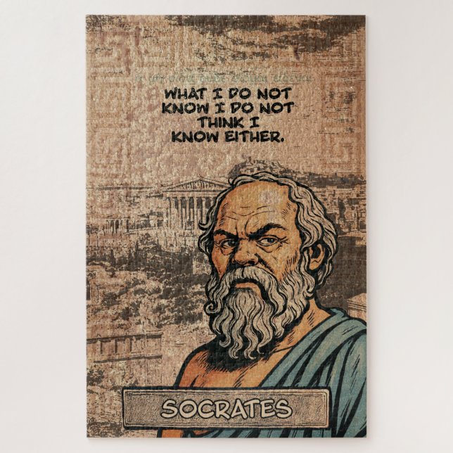 Sócrates Wisdom Quebra-cabeça - Presente perfeito  (Vertical)