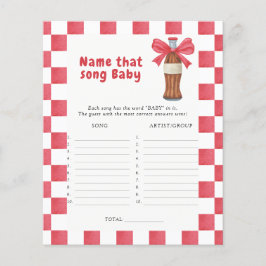 Soda baby shower Name that song baby game