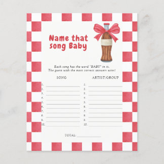 Soda baby shower Name that song baby game