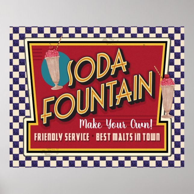 Soda Fountain Poster (Frente)