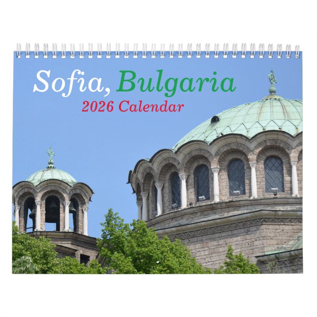 Sofia Bulgária 2026 Calendário (Capa)