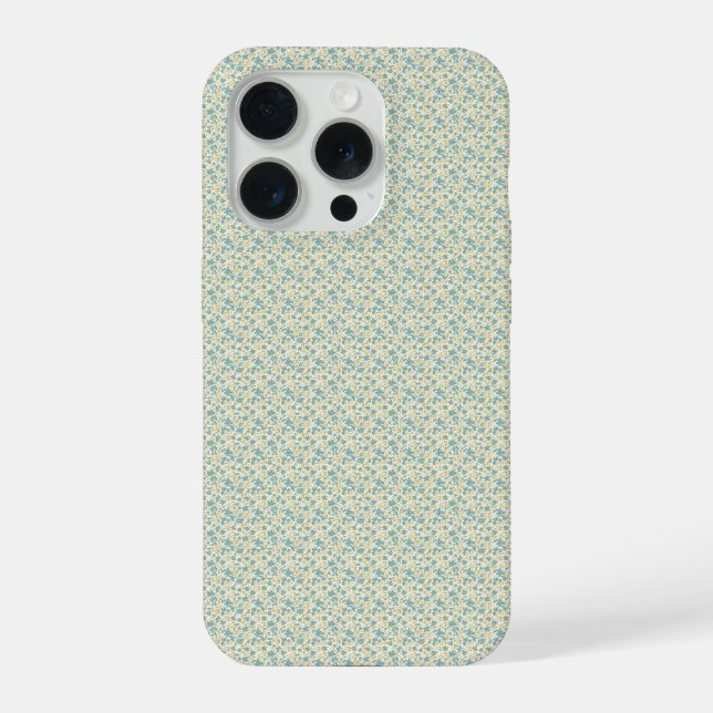 Sofisticado Floral em Teal empoeirado e Mostarda d (Verso)