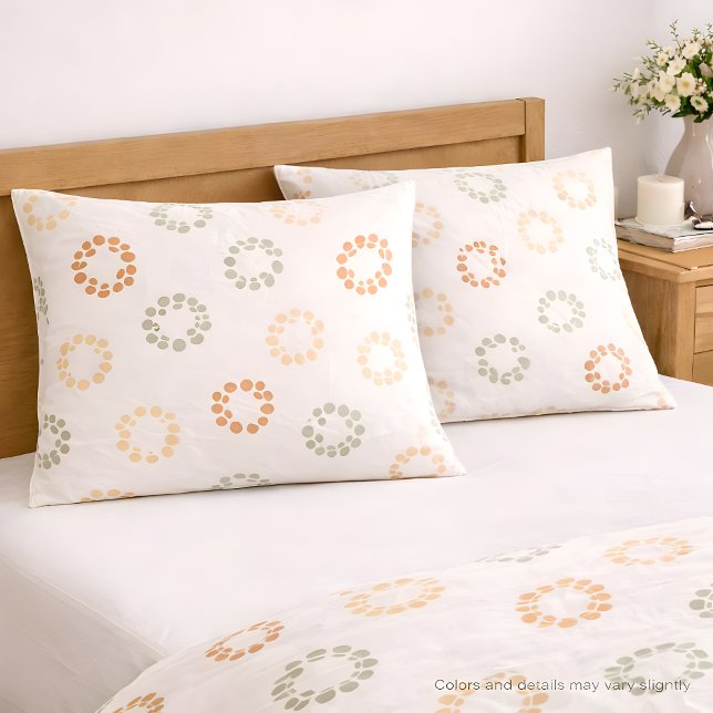 Soft Boho Pebble Circle Pattern Pillowcase (Criador carregado)