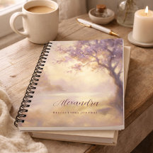 Soft Lavender Nature Aesthetic Reflections Journal