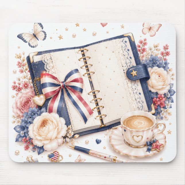 Soft Luxury 4 de Julho Patriótico Mouse Pad (Frente)