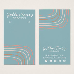 Soft Neutral Earring Necklace Jewelry Display Card