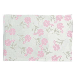 Soft Pink Floral Pillowcase