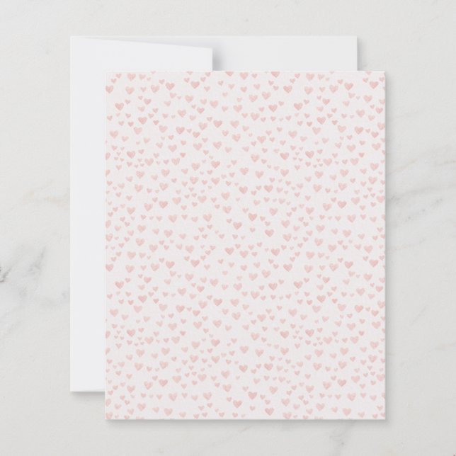 Soft Pink Heart Pattern Paper Sheet (Frente)