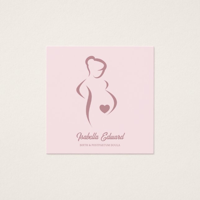 Soft Pink Maternity Doula Identity Illustration (Frente)