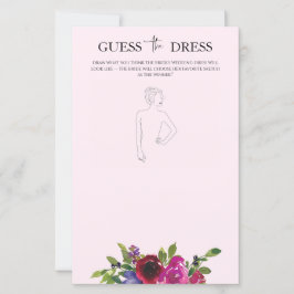 Soft Pink Watercolor Floral Bridal Shower Game