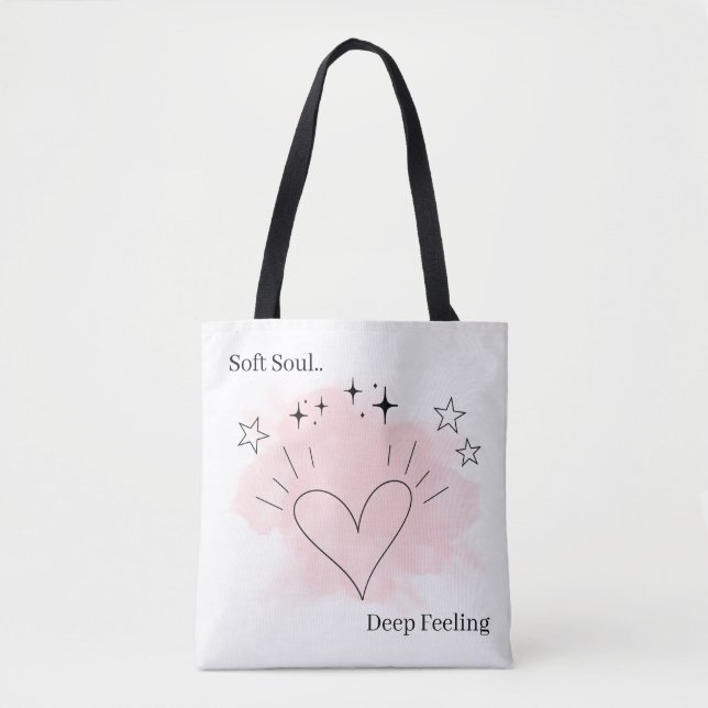 Soft Soul Deep Feeling Personalized Tote Bag (Frente)