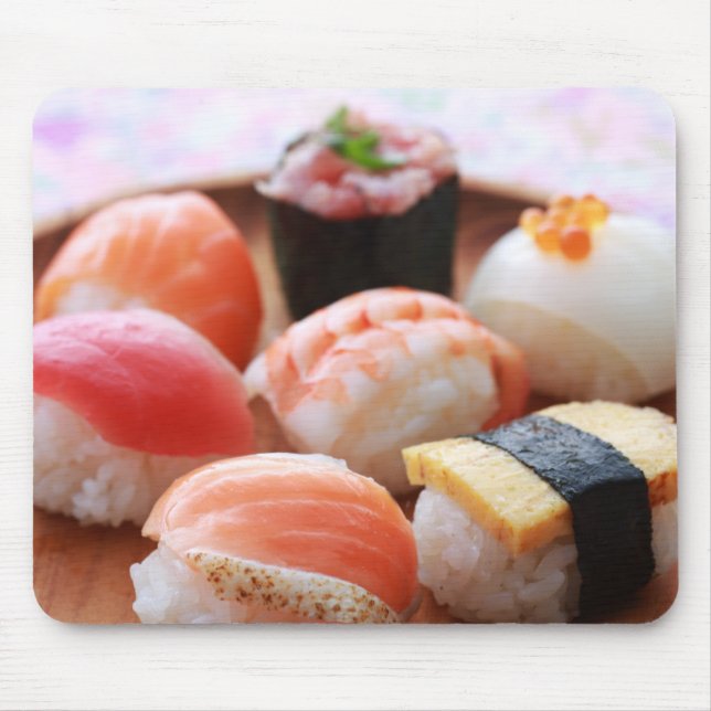 Soft Sushi Delight – Natural Style Mouse Pad (Frente)