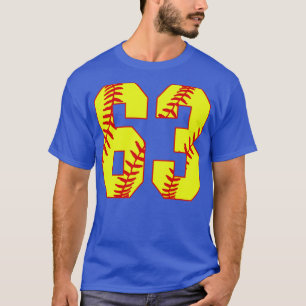 Softball Número 63 63 Camisa de Softball Jer