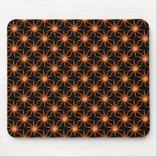 Sóis de roda alaranjados brilhantes Mousepad