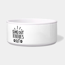 Sol à Vista, Língua de Fora! Tigela de Cerâmica pa