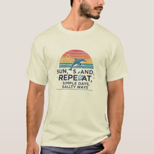 Sol, Areia, Repetição – T-shirt de Vibrações de Pr