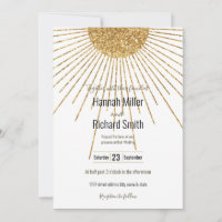 Sol brilhante Dourado e Branco moderno