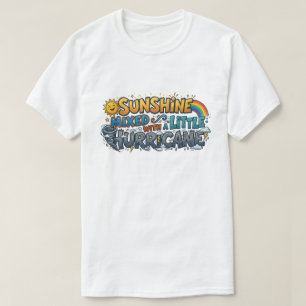Sol Brilhante Misturado Com Uma Camiseta Cômica Di