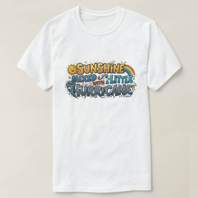 Sol Brilhante Misturado Com Uma Camiseta Cômica Di (Frente do Design)